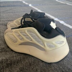 Stylish Cream and Black Sneakers